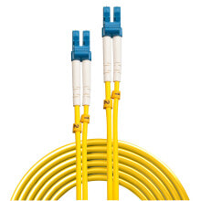 Cables or Connectors for Audio and Video Equipment Lindy 15m OS2 LC Duplex fibre optic cable Yellow