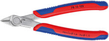 Pliers and side cutters Knipex 78 13 125. Type: Side-cutting pliers, Material: Steel, Handle material: Plastic. Length: 12.5 cm, Weight: 57 g
