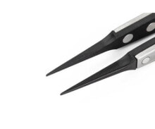 Tweezers Weller 258SA, Polyphenylene sulfide (PPS),Stainless steel, Black,Stainless steel, Pointed, Straight, 15 g, 12 cm