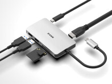 USB Hubs D-Link DUB-M610 notebook dock/port replicator Wired USB 3.2 Gen 1 (3.1 Gen 1) Type-C Aluminium, Black
