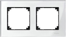 Sockets, switches and frames Schneider Electric Ramka podwójna Merten M-Elegance szklana brylantowy biały (MTN404219)
