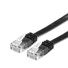 Cables & Interconnects Value UTP Cat.6 Flat Network Cable, black 1 m