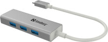 USB Hubs Sandberg USB-C to 3xUSB 3.0 Hub + PD