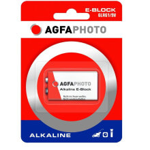 Rechargeable batteries AgfaPhoto 110-802596, Single-use battery, Alkaline, 9 V, 1 pc(s), Red,White, 49 mm
