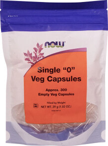 NOW Foods Single "0" Veg Capsules -- Approx. 300 Veg Capsules (1.02 oz)