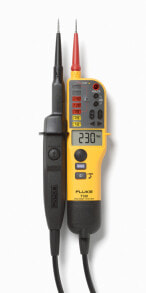 Multimeters and testers Fluke T130. Housing colour: Black,Grey,Red,Yellow. Battery type: AAA. Width: 70 mm, Depth: 38 mm, Height: 260 mm