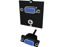 Accessories for sockets and switches 917.150. Socket type: VGA + 3.5 mm. Product colour: Black
