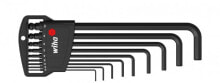 Hex and spline keys L-key set in Classic holder, 9-pcs, black oxidised