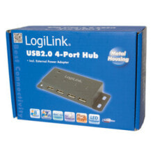 USB Hubs LogiLink UA0141A interface hub 480 Mbit/s Black