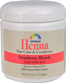 Hair Tinting Products Rainbow Research Henna Hair Color and Conditioner Strawberry Blonde -- 4 oz