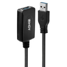 Cables & Interconnects Lindy 5.0m USB 3.0 M/F USB cable 5 m USB 3.2 Gen 1 (3.1 Gen 1) USB A Black