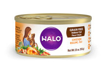 Wet Cat Food Halo Purely For Pets Grain Free Indoor Pate Cat Food Chicken Recipe -- 5.5 oz Each / Pack of 12