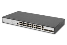 Routers and Switches Gigabit Ethernet Layer 2 Switch, 24 Port, 2x RJ45/SFP Combo + 2 x SFP Uplink Ports