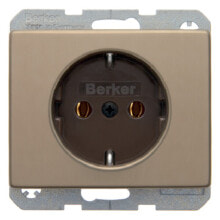 Accessories for sockets and switches Hager 47140001, Type F, Bronze, Plastic, 250 V, 16 A, 50 - 60