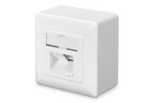 Sockets, switches and frames Digitus DN-9006-N. Socket type: RJ-45. Product colour: White. Width: 80 mm, Height: 80 mm