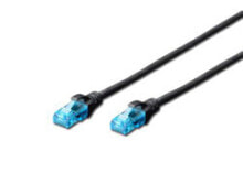 Cables & Interconnects Digitus 5m Cat5e U/UTP networking cable Black U/UTP (UTP)