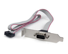 Cables & Interconnects StarTech.com 1 Port 16in DB9 Serial Port Bracket to 10 Pin Header - Low Profile