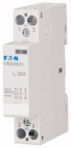 Starters, Contactors and Accessories Eaton CR2002012. Depth: 60 mm. Product colour: White, AC contact rating: 12 - 12