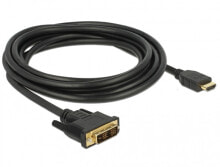 Cables & Interconnects DeLOCK 85585 video cable adapter 3 m DVI HDMI Type A (Standard) Black