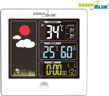 Weather Stations, Surface Thermometers and Barometers Stacja pogodowa GreenBlue DCF (GB521W)