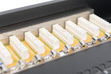 Cables or Connectors for Audio and Video Equipment CAT 6, Class E patch panel, shielded 16-port RJ45, 8P8C, LSA, 1U, rack mount, color black