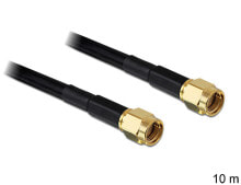 Cables & Interconnects DeLOCK RP-SMA - RP-SMA, 10m coaxial cable Black