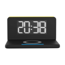 Chargers and Power Adapters Terratec ChargeAir, Digital alarm clock, Rectangle, Black,Yellow, 140 mm, 75 mm, 100 mm