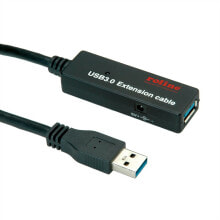 Wires, cables ROLINE 12.04.1071 USB cable 15 m USB 3.2 Gen 1 (3.1 Gen 1) USB A Black