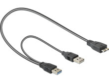 Cables & Interconnects DeLOCK 82909 USB cable 0.2 m USB 3.2 Gen 1 (3.1 Gen 1) USB A Micro-USB B Grey