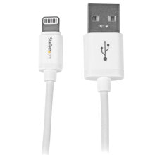 Charging Cables StarTech.com 1 m (3 ft.) USB to Lightning Cable - iPhone / iPad / iPod Charger Cable - High Speed Charging Lightning to USB Cable - Apple MFi Certified - White