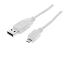 Cables & Interconnects shiverpeaks BS77180-W, 0.5 m, USB A, Micro-USB B, 2.0, Male connector / Male connector, White