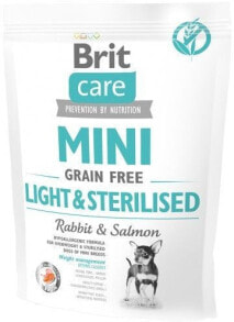 Dog Dry Food Brit Care Mini Light & Sterilised 2 kg Rabbit, Salmon