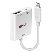 Wires, cables Lindy 43289 video cable adapter 0.15 m USB Type-C DisplayPort White