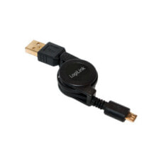Cables & Interconnects LogiLink CU0090 USB cable 0.75 m USB 2.0 USB A Micro-USB B Black