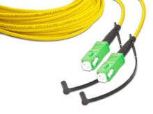 Wires, cables Lightwin LSP-09 SC/APC-SC/APC 5.0 fibre optic cable 5 m SC/APC OS2 Yellow