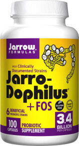 Prebiotics And Probiotics Jarrow Formulas Jarro-Dophilus® plus FOS -- 3.4 billion - 100 Capsules