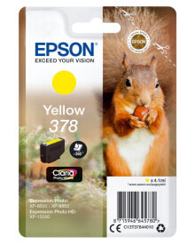 Cartridges Epson Squirrel Singlepack Yellow 378 Claria Photo HD Ink