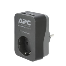 Smart Extension Cords and Surge Protectors APC PME1WU2B-GR surge protector Black, Grey 1 AC outlet(s) 230 V