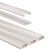 Cable channels Hama 00020571. Type: Cross cable tray, Material: PVC, Product colour: White. Width: 21 mm, Depth: 10 mm, Length: 100 m