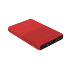 Universal External Batteries Terratec P50 Pocket, Red, Universal, CE, Lithium Polymer (LiPo), 5000 mAh, USB