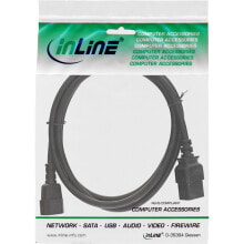 Wires, cables InLine 16659H power cable Black 3 m C14 coupler C19 coupler