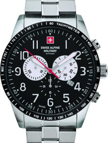 Mens Analog Watches With Bracelet swiss Alpine Military 7082.9137 chrono men`s watch 45mm 10ATM