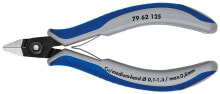 Pliers and side cutters Knipex 79 62 125, Diagonal-cutting pliers, Chromium-vanadium steel, Plastic, Grey/Blue, 12.5 cm, 58 g