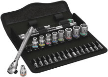Tool kits and accessories Zyklop Metal Ratchet Set with switch lever, 1/4" drive, imperial, 28 pieces