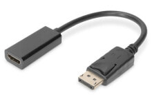 Cables & Interconnects ASSMANN Electronic AK-340400-001-S video cable adapter 0.15 m DisplayPort HDMI Black