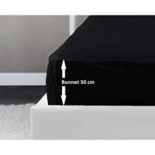 Bed Sheets LOVELY HOME Spannbetttuch 100% Baumwolle 140x190x30 cm schwarz