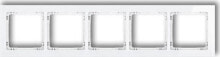 Sockets, switches and frames Karlik Ramka Deco pięciokrotna biały efekt szkła spód: biały (0-0-DRS-5)