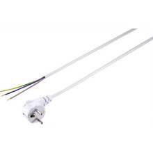 Cables and wires for construction BASETech XR-1638077. Cable length: 2 m, Connector 1: Power plug type F. Input voltage: 230 V. Cable colour: White