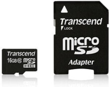 Memory Cards Transcend microSDXC/SDHC Class 10 UHS-I 16GB with Adapter