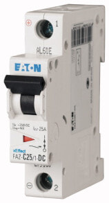 Automation for electric generators Eaton FAZ-C2/1-DC. Rated current: 2 A, Rated voltage: 250 V. Circuit breaker type: Miniature circuit breaker, Type: C-type